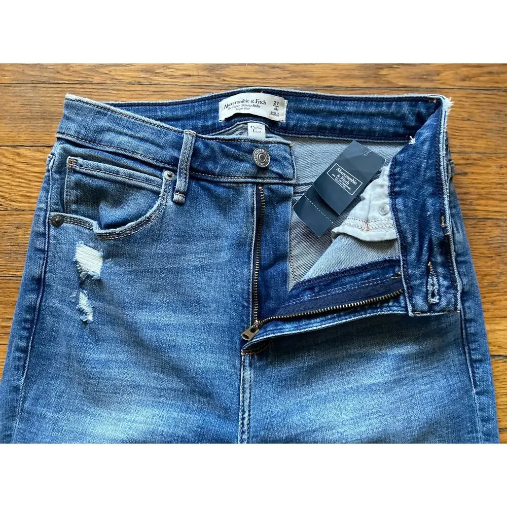ABERCROMBIE & FITCH 'The Super Skinny Ankle High Rise' sz 4/27 (NWT)